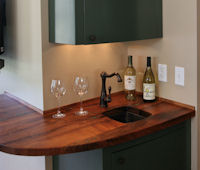 Mesquite Bar Top with Turquoise Inlay