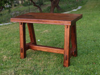 Walnut A-Frame Vanity