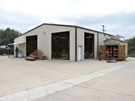 One of our shop buildings in Dripping Springs TX