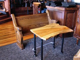 Tx Pecan face grain custom wood table top.