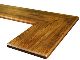 Photo Gallery of Reclaimed Wormy Chestnut Wood countertops